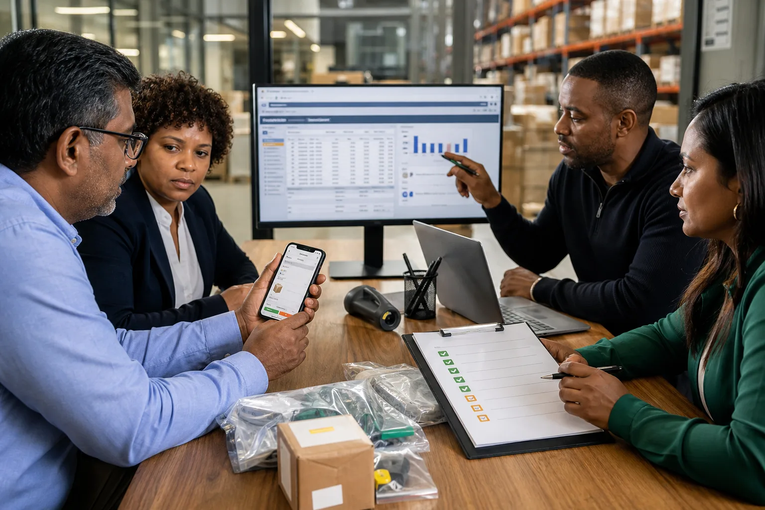South African SAP finance IT warehouse and sales operations team reconciling field orders totals VAT document references and exceptions before release
