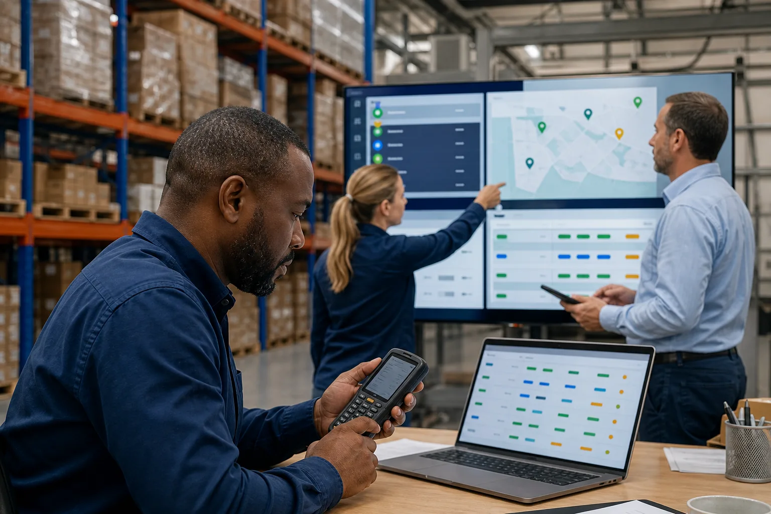 South African warehouse and sales operations team reviewing multi-warehouse availability allocation back orders and field order status for a SYSPRO integration