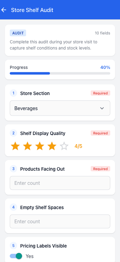 Mobile app GPS check-in screen