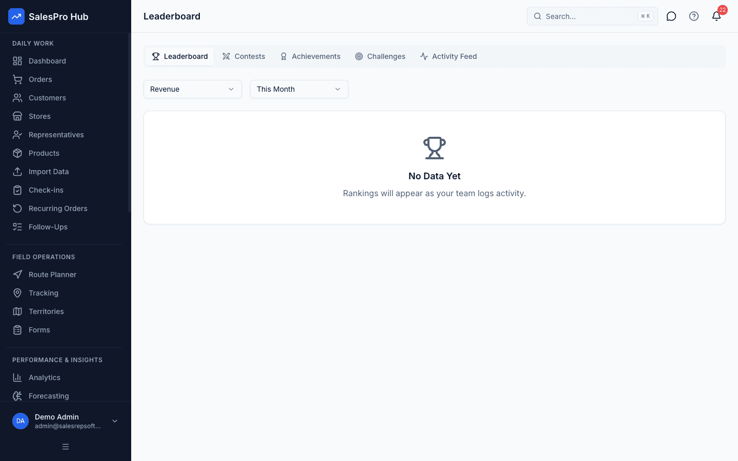 Sales Gamification & Leaderboards screenshot